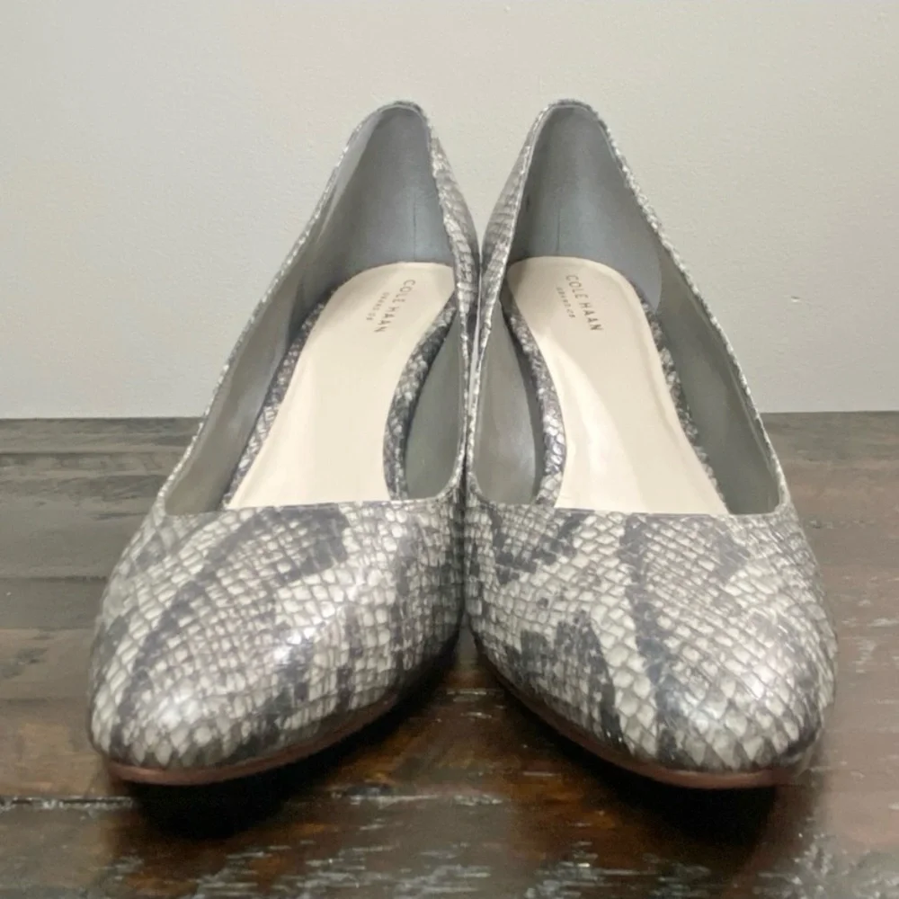 Cole Haan Grand OS Snakeskin Wedge Shoe Heel Size 10